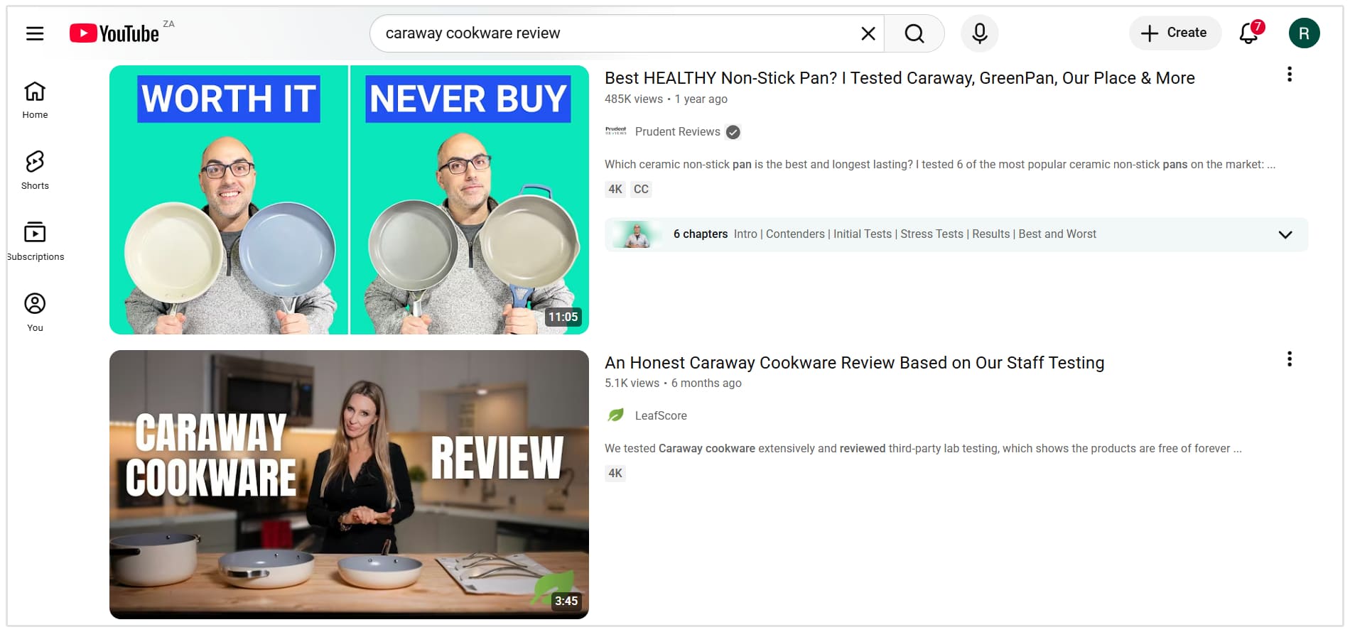 Recensioni di prodotti YouTube